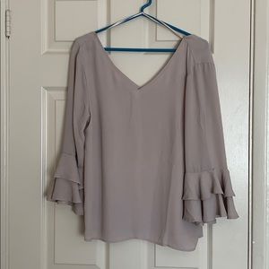 GRAY/MAUVE BLOUSE